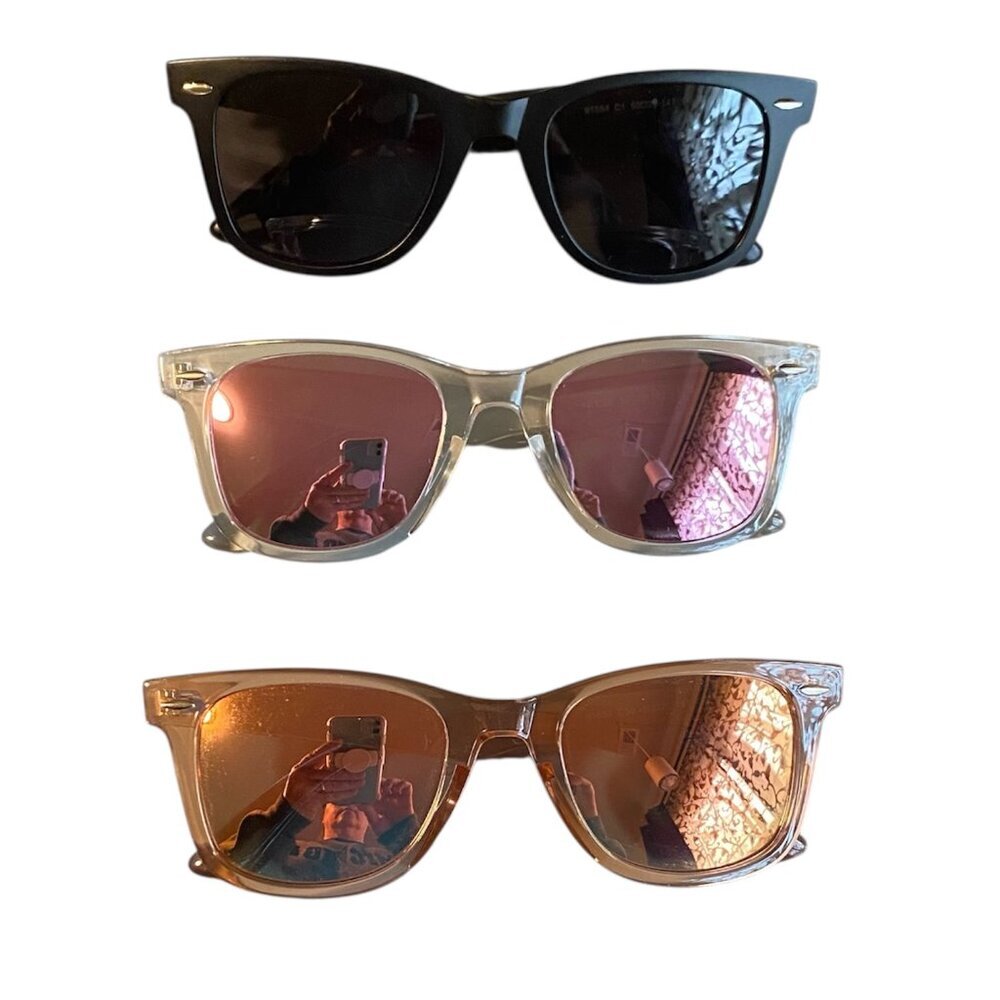 MEETSUN Retro Polarized Sunglasses for Women Men Classic Mirror Lens (3 Pack) - Picture 2 of 4